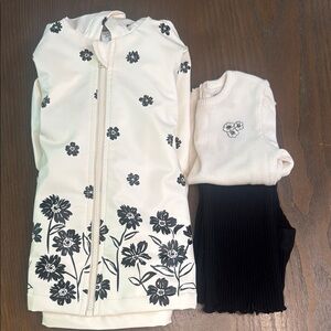 Raincoat with matching long sleeve top and pants set